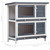 Outdoor Rabbit Hutch 4 Doors Gray Wood A949-170834