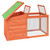Rabbit Hutch Brown 39.6"x21.3"x21.7" Solid Wood Pine A949-172289