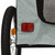 Pet Bike Trailer Black and Gray Oxford Fabric and Iron A949-93860