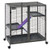 Metal Small Animal Cage 37.8"H 3-Tier Rolling Ferret Cage On Wheels, 0.55" Wire Spacing Large Cages E415-JSXDL3CJS362XNI6W001V0