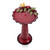 Red Metal Outdoor Garden Patio Birdbath with Decorative Bird Leaf Figurines Q280-RDMYB10250736927