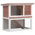 Outdoor Rabbit Hutch 1 Door Brown Wood A949-170832