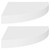  Floating Corner Shelves 2 pcs White 9.8"x9.8"x1.5" MDF A949-323896