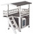 Outdoor Cat House, 2-Story Wooden Cat Shelter with Stairs & Balcony, Elevated Feral Kitty Shelter,  E415-MZMBHSXFSLTK2Z5SS001V0