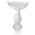 Outdoor Off-White Ceramic Birdbath in Light-Brown Antique Finish Q280-BRACBYS75394281