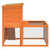 Rabbit Hutch Brown 40.2"x35.4"x33.3" Solid Wood Pine A949-172283