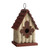 Outdoor A-Frame Solid Wood Bird House with Terracotta Color Slatted Roof Q280-NHDSWBH2194236758