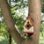 Outdoor A-Frame Solid Wood Bird House with Terracotta Color Slatted Roof Q280-NHDSWBH2194236758