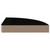  Floating Corner Shelves 2 pcs High Gloss Black 9.8"x9.8"x1.5" MDF A949-323890