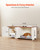 Cat Litter Box Enclosure for Multi Cats, 47.2 in Hidden Litter Box Cabinet with 4 Doors & 2 Entries E415-JSDMMSPWQ472Z9PLH002V0