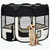Foldable Dog Playpen with Carrying Bag Black 35.4"x35.4"x22.8 A949-171005