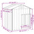 Dog House with Roof Light Gray 46.1"x40.6"x48.4" Galvanized Steel A949-172350