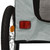 Pet Bike Trailer Black and Gray Oxford Fabric and Iron A949-93853