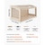 Wooden Hamster Cage 31.9"x16.1"x16.1" 270?° Viewing Hamster Habitat, Chewproof Acrylic Small Animal E415-MZCSLYMSDD30FS04X001V0