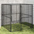Dog Playpen Black Galvanized Steel 39.4 in Durable Dog Playpen A949-172210