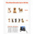 Dog Bike Trailer, Supports up to 66 lbs, Pet Cart Bicycle Carrier for Small & Medium Dogs, Easy Fol E415-TCSCWZXCTC50OVVG5001V0
