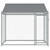 Dog Cage with Roof and Door Gray 6.6'x6.6'x6.6'Galvanized Steel A949-172559