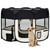 Foldable Dog Playpen with Carrying Bag Black 43.3"x43.3"x22.8 A949-171006