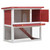 Outdoor Rabbit Hutch 1 Door Red Wood A949-170833