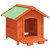 Dog Kennel Brown 25.6"x25.6"x24.2" Solid Wood Pine A949-172273
