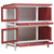Outdoor Rabbit Hutch 4 Doors Red Wood A949-170836