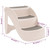 Folding 3-Step Dog Stairs Cream 19.7"x15"x15" Plastic A949-152233