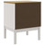  Bedside Cabinet FLORO White 17.7"x15.4"x22.4" Solid Wood Pine A949-374003