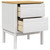  Bedside Cabinet FLORO White 17.7"x15.4"x22.4" Solid Wood Pine A949-374003