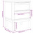  Bedside Cabinet FLORO White 17.7"x15.4"x22.4" Solid Wood Pine A949-374003