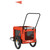 Pet Bike Trailer Orange and Black Oxford Fabric and Iron A949-93942
