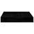  Floating Wall Shelves 4 pcs High Gloss Black 9.1"x9.3"x1.5" MDF A949-323762