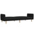  2-Seater Sofa Bed Black Fabric A949-375786