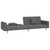  2-Seater Sofa Bed with Two Pillows Dark Gray Fabric A949-375900