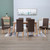  Dining Chairs 6 pcs Brown Fabric A949-277273