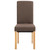  Dining Chairs 6 pcs Brown Fabric A949-277273