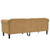  Sofa 3-Seater Brown Faux Suede Leather A949-372594