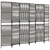  Room Divider 6 Panels Gray Poly Rattan A949-365402