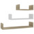  Wall Display Shelf 3 pcs White and Sonoma Oak Engineered Wood A949-800203