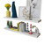 2 White MDF Floating Wall Display Shelves Book/DVD Storage A949-242185