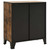  Storage Cabinet Rustic Brown 28.3"x14.2"x32.3" Metal and MDF A949-335911
