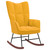  Rocking Chair with a Stool Mustard Yellow Velvet A949-328157