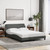  Bed Frame "Dover" Dark Gray 53.9"x74.8" Fabric A949-3207668