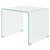  Coffee Table Tempered Glass 19.5"x19.7"x17.7" Clear A949-244188