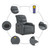  Stand up Massage Recliner Chair Gray Faux Leather A949-3206911