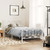  Metal Bed Frame without Mattress with Footboard White 39.4"x78.7 A949-376190