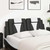  Headboard Cushion "Viana" Black and White 53.9" Faux Leather A949-374789