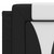  Headboard Cushion "Viana" Black and White 53.9" Faux Leather A949-374789