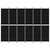  6-Panel Room Divider Black 118.1"x86.6" Fabric A949-350257