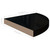  Floating Corner Shelves 2 pcs High Gloss Black 13.8"x13.8"x1.5" MDF A949-323911