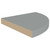  Floating Corner Shelves 4 pcs Gray 13.8"x13.8"x1.5" MDF A949-323924